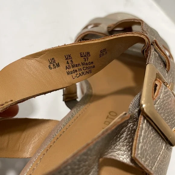Franco Sarto Gold Wedges - Picture 8 of 9